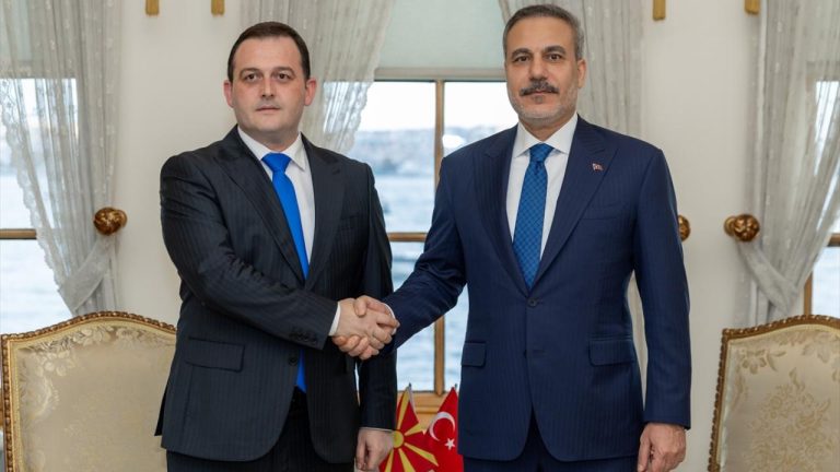 Dışişleri Bakanı Fidan Kuzey Makedonya Devlet Bakanı Zeynulayı kabul etti